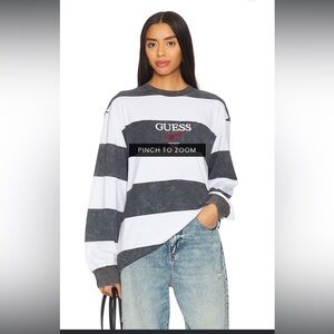 Revolve Guess Original block Stripe Long Sleeve Tee